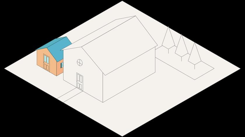 Illustration på ett hus Illustration på ett hus